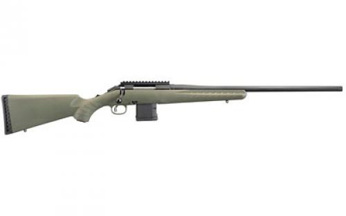 Ruger American Predator Rifle, Bolt-Action, 6.5 Creedmoor, 22 Threaded Barrel, Matte Black Finish, Green Composite Stock, Scope Base, 3Rd AI Style Magazine 26973