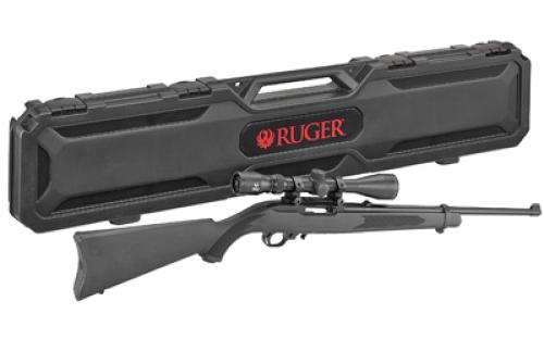 Ruger 10/22 Carbine, Semi-automatic Rifle, 22 LR, 18.5" Barrel, Satin Black Finish, Alloy Steel Receiver, Black Synthetic Stock, With Viridian EON 3-9x40 Scope and Ruger Case, 10Rd Rotary Magazine 31143