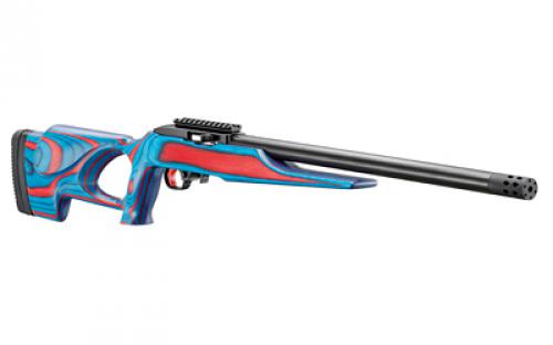 Ruger 10/22 USA Shooting 2024, Semi-automatic Rifle, 22 LR, 18" Heavy Barrel, Ruger Custom Shop Muzzle Brake, Matte Finish, Black, Red and Blue Ambidextrous Laminate Thumbhole Stock w/ USA Shooting Coin, 10 Rounds, 1 Magazine 31180