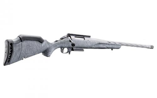 Ruger American Generataion II, Bolt Action Rifle, 6.5 Creedmoor, 20" Spiral Fluted Barrel, 1:8 Twist, Threaded 5/8x24, Muzzle Brake, Cerakote Finish, Gunmetal, Gray Splatter Synthetic Stock, Manual Safety, Picatinny Rail, 3 Rounds, 1 Magazine 46901