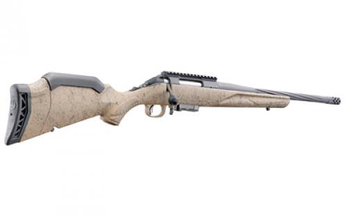 Ruger American Rifle Ranch, Generataion II, Bolt Action Rifle, 762x39, 16.1" Spiral Fluted Barrel, 1:9.5 Twist, Threaded 5/8x24, Muzzle Brake, Cerakote Finish, Cobalt, Flat Dark Earth Splatter Synthetic Stock, Manual Safety, Picatinny Rail, 5 Rounds, 1 Magazine 46921