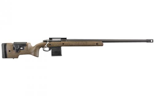 Ruger Hawkeye Long Range Target, Bolt Action, 6.5 Creedmoor, 26" Heavy Target Barrel, Matte Black Finish, Speckled Black & Brown Target Stock, 20 MOA Scope Base, 10Rd, AI Style Magazine 47184