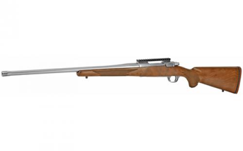 Ruger Hawkeye Hunter, Bolt Action Rifle, 6.5 Creedmoor, 22" Free Float Cold Hammer Forged Barrel, 5/8X24 Threads, Satin Stainless Finish, Walnut Stock, Right Hand, LC6 Trigger Installed, 4Rd, Weighs 7.2lbs 57104