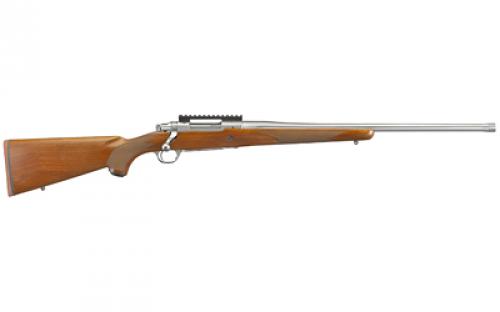 Ruger Hawkeye Hunter, Bolt Action Rifle, 6.5PRC, 22" Free Floated Cold Hammer Forged Barrel, 5/8X24 Threads, Satin Stainless Finish, Walnut Stock, Right Hand, LC6 Trigger, 3Rd 57105