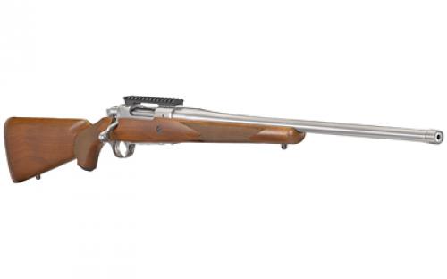 Ruger Hawkeye Hunter, Bolt Action Rifle, 6.5PRC, 22" Free Floated Cold Hammer Forged Barrel, 5/8X24 Threads, Satin Stainless Finish, Walnut Stock, Right Hand, LC6 Trigger, 3Rd 57105