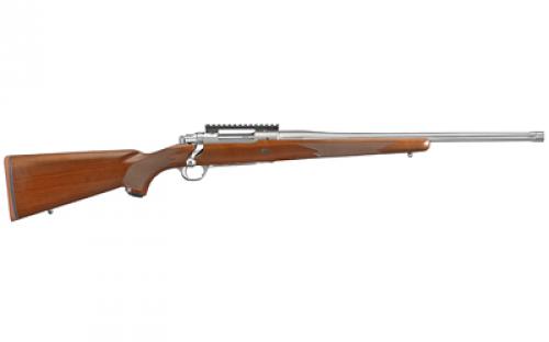 Ruger Hawkeye Hunter, Bolt Action Rifle, 308 Winchester, 20" Free Float Cold Hammer Forged Barrel, 5/8X24 Threads, Satin Stainless Finish, Walnut Stock, Right Hand, LC6 Trigger Installed, 4Rd, Weighs 7lbs 57107