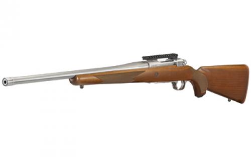 Ruger Hawkeye Hunter, Bolt Action Rifle, 308 Winchester, 20" Free Float Cold Hammer Forged Barrel, 5/8X24 Threads, Satin Stainless Finish, Walnut Stock, Right Hand, LC6 Trigger Installed, 4Rd, Weighs 7lbs 57107