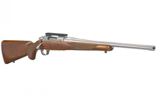 Ruger Hawkeye Hunter, Bolt Action Rifle, 308 Winchester, 20" Free Float Cold Hammer Forged Barrel, 5/8X24 Threads, Satin Stainless Finish, Walnut Stock, Right Hand, LC6 Trigger Installed, 4Rd, Weighs 7lbs 57107