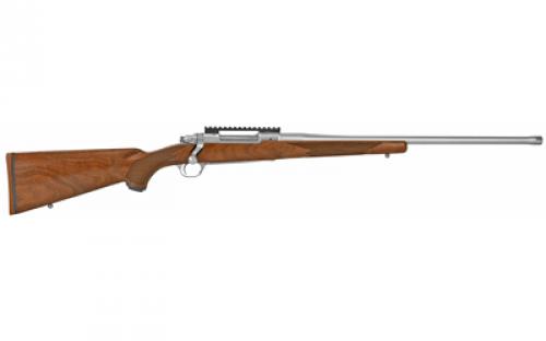 Ruger Hawkeye Hunter, Bolt Action Rifle, 30-06 Springfield, 22" Free Float Cold Hammer Forged Barrel, 5/8X24 Threads, Satin Stainless Finish, Walnut Stock, Right Hand, LC6 Trigger Installed, 4Rd, Weighs 7.6lbs 57108