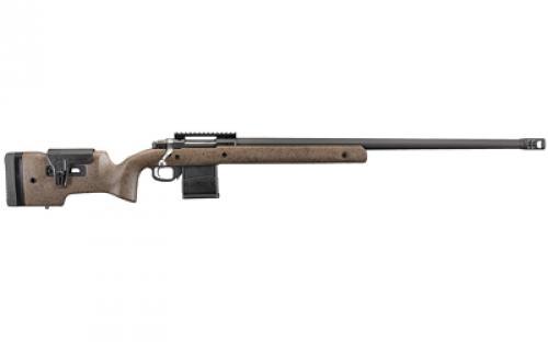 Ruger Hawkeye Long Range Target, Bolt Action, 308 Winchester, 26" Heavy Target Barrel, 5/8X24 Threads, Matte Black Finish, Speckled Black & Brown Target Stock, 20 MOA Base, 10Rd, AI Style Magazine 57123