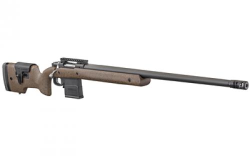 Ruger Hawkeye Long Range Target, Bolt Action, 308 Winchester, 26" Heavy Target Barrel, 5/8X24 Threads, Matte Black Finish, Speckled Black & Brown Target Stock, 20 MOA Base, 10Rd, AI Style Magazine 57123