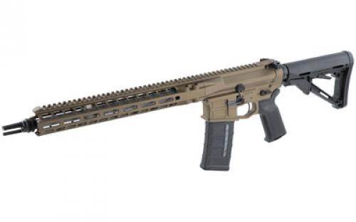 Radian Weapons Model 1, Semi-Automatic, 223 Wylde/556NATO, 14.5" Barrel (16" OAL with Pinned Flash Hider), Mid-length Gas System, Cerakoted Finish, Radian Brown, Dead Air Flash Hider, Aluminum M-LOK Handguard, Titanium Forward Assist, ATC AR Gold Match Trigger, Magpul Pistol Grip and Stock, Raptor-SD Ambidextrous Charging Handle, 30 Rounds, 1 Magazine R0040