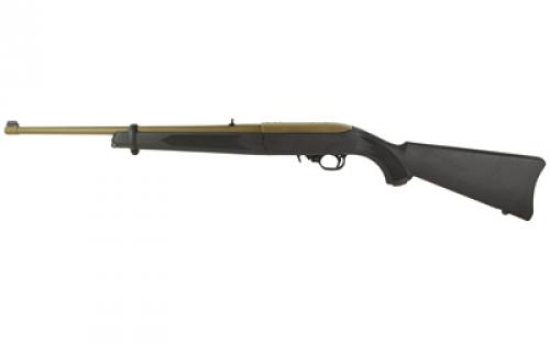 Ruger 10/22 Carbine, Semi-Automatic Rifle, 22 LR, 18.5 Barrel, FDE Cerakote Receiver and Barrel, Alloy Steel, Black Synthetic Stock, Adjustable Rear and Gold Bead Front Sight, 10 Round, BLEM (Damaged Box) 01151