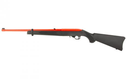 Ruger 10/22 Carbine, Semi-Automatic Rifle, 22 LR, 18.5 Barrel, Red Cerakote Receiver and Barrel, Alloy Steel, Black Synthetic Stock, Adjustable Rear and Gold Bead Front Sight, 10 Round 01151