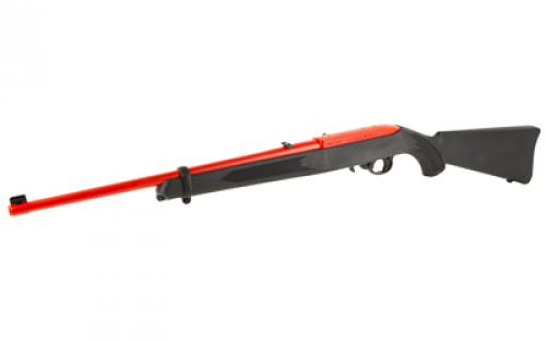 Ruger 10/22 Carbine, Semi-Automatic Rifle, 22 LR, 18.5" Barrel, Red Cerakote Receiver and Barrel, Alloy Steel, Black Synthetic Stock, Adjustable Rear and Gold Bead Front Sight, 10 Round 01151