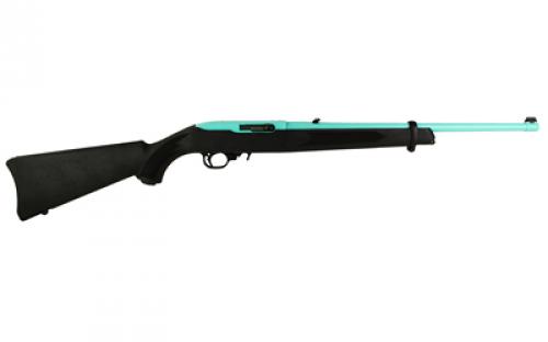 Ruger 10/22 Carbine, Semi-Automatic Rifle, 22 LR, 18.5" Barrel, Robin's Egg Blue Cerakote Receiver and Barrel, Alloy Steel, Black Synthetic Stock, Adjustable Rear and Gold Bead Front Sight, 10 Round, BLEM (Damaged Box) 01151