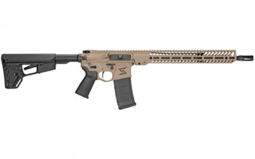 Seekins Precision NX15, Semi-automatic Rifle, 223 Wylde (223REM/556NATO Compatible), 16 Stainless Steel Match Grade Barrel, Black Oxide Coating, Flat Dark Earth, Timney AR-15 Competition Trigger, 30 Rounds, 1 Magazine 0011300073-FDE