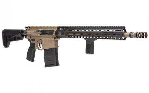 Sig Sauer 716i TREAD SNAKEBITE, Semi-automatic, AR, 308 Winchester, 762NATO, 16" Carbon Steel Barrel, Cerakote Elite Finish, Flat Dark Earth, Magpul SL-K Stock, Enhanced Free Floating M-LOK Handguard, Sig Matchlite Trigger, Elite Cerakote 3 Port Comp, 20 Rounds, 1 Magazine 716I-16B-TRD-SB-SE