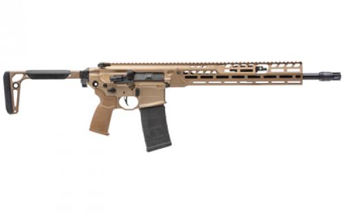 Sig Sauer MCX SPEAR-LT, Semi-automatic Rifle, 223 Remington/5.56NATO, 16" Barrel, Anodized Finish, Coyote, Side Folding Stock, Flatblade Match Trigger, 13" Lightweight Ergonomic M-LOK Handguard, Fully Ambidextrous Controls, 30 Rounds, 1 Magazine RMCX-556N-16B-LT