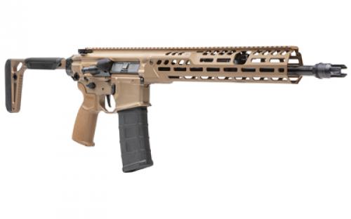 Sig Sauer MCX SPEAR-LT, Semi-automatic Rifle, 223 Remington/5.56NATO, 16" Barrel, Anodized Finish, Coyote, Side Folding Stock, Flatblade Match Trigger, 13" Lightweight Ergonomic M-LOK Handguard, Fully Ambidextrous Controls, 30 Rounds, 1 Magazine RMCX-556N-16B-LT