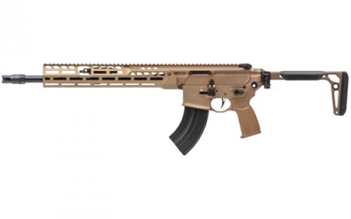 Sig Sauer MCX SPEAR-LT, Semi-automatic Rifle, 7.62X39, 16 Barrel, Anodized Finish, Coyote, Side Folding Stock, Flat Blade Match Trigger, 13 Lightweight Ergonomic M-LOK Handguard, Ambidextrous Controls, 28 Rounds, 1 Magazine RMCX-762R-16B-LT