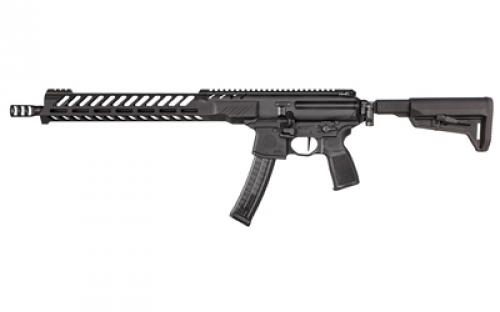 Sig Sauer MPX, Competition, Semi-automatic Rifle, 9MM, 16 Barrel, Anodized Finish, Black, Sig MPX Collapsible Stock, Free Float M-LOK Handguard, 35 Rounds, 1 Magazine RMPX-16B-9-35