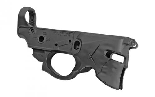 Sharps Bros. SBLR07, Gen 2 Overthrow (Spartan Helmet Design), Semi-automatic, Billet Lower Receiver, 223 Rem/556NATO, Black Finish, CNC Machined from 7075 Billet Aluminum SBLR07