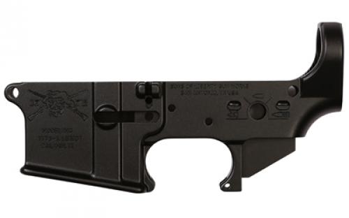 Sons of Liberty Gun Works ANGRYPATRIOT, Stripped Lower Receiver, Semi-automatic, 223 Remington/556NATO, Anodized Finish, Black ANGRYPATRIOT