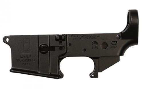 Sons of Liberty Gun Works LOYAL9, Stripped Lower Receiver, Semi-automatic, 223 Remington/556NATO, Anodized Finish, Black LOYAL9