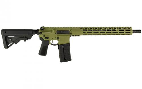 Sons of Liberty Gun Works M4 89, Semi-automatic, AR, 223 Remington/556NATO, 16" Threaded Barrel, Liberty Fighting Trigger, Liberty Charging Handle, A5 Buffer System, Cerakote Finish, Bazooka Green, CompMag Compliant Magazine, 10 Rounds M4-89-16-CA-COMP-BAZG