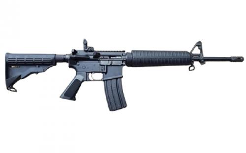 Sons of Liberty Gun Works M4, Semi-automatic Rifle, AR, 223 Remington/556NATO, 16 Barrel, Mid-length System, Anodized Finish, Black, Mil-spec Collapsible Stock, Mil-spec A2 Grip, Magpul MBUS Rear Sight, Liberty Fighting Trigger, 30 Rounds, 1 Magazine M4LEGACY