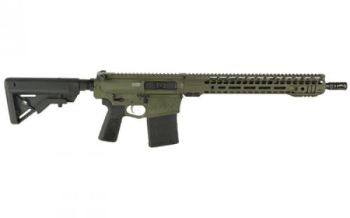 Sons of Liberty Gun Works MK 10 Combat, Semi-automatic Rifle, AR, 308 Winchester, 16" Combat Barrel, Cerakote Finish, Olive Drab Green, A2 Flash Hider, B5 Grip, B5 Bravo Collapsible Stock, SLR SOLO Free Float M-LOK Handguard, Liberty Fighting Trigger, 20 Rounds, 1 Magazine MK10W-308-16