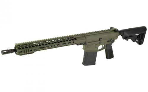 Sons of Liberty Gun Works MK 10 Combat, Semi-automatic Rifle, AR, 308 Winchester, 16" Combat Barrel, Cerakote Finish, Olive Drab Green, A2 Flash Hider, B5 Grip, B5 Bravo Collapsible Stock, SLR SOLO Free Float M-LOK Handguard, Liberty Fighting Trigger, 20 Rounds, 1 Magazine MK10W-308-16