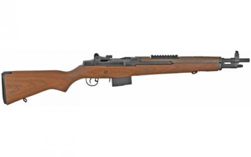 Springfield M1A Scout Squad, Semi-automatic, 308 Win, 18" Barrel, Blued Finish, Walnut Stock, Adjustable Sights, 10Rd, NY COMPLIANT Without Threads And Flash Suppressor AA9122NT