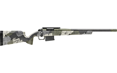 Springfield Model 2020 Waypoint, Bolt Action, 308 Winchester, 20 Carbon Fiber Barrel, SA Radial Brake, Green Color, Mil-Spec Green Cerakote, Evergreen Camo Carbon Fiber Stock with M-LOK, TriggerTech Adjustable Trigger, 5Rd, 1 AICS Short Action Magazine BAW920308CFG