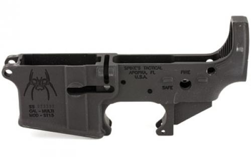 Spike's Tactical STLS018 Spider Fire/Safe, Stripped Lower, Semi-automatic, 223 Rem, 556NATO, Black Finish, ST-15 with Fire/Safe Markings STLS018