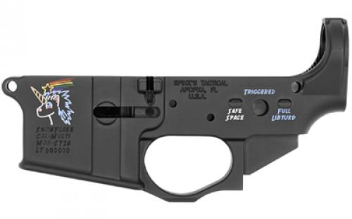 Spike's Tactical STLS030 Snowflake, Stripped Lower, Semi-automatic, 223 Remington/556NATO, Black, Color Filled STLS030-CFA