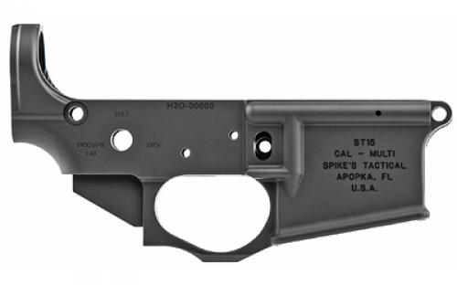 Spike's Tactical STLS033 Waterboarding, Stripped Lower, Semi-automatic, 223 Rem/556NATO, Black Finish, Non-Color STLS033