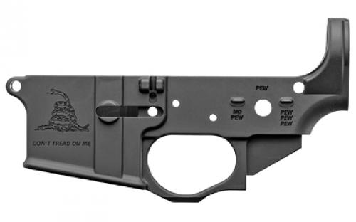 Spike's Tactical STLS034 Gadsden Logo, Stripped Lower, Semi-automatic, 223 Rem/556NATO, Black Finish, Non-Color STLS034