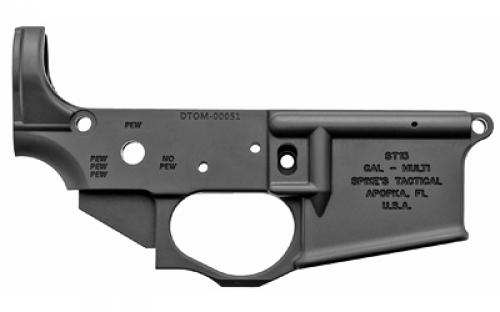 Spike's Tactical STLS034 Gadsden Logo, Stripped Lower, Semi-automatic, 223 Rem/556NATO, Black Finish, Non-Color STLS034