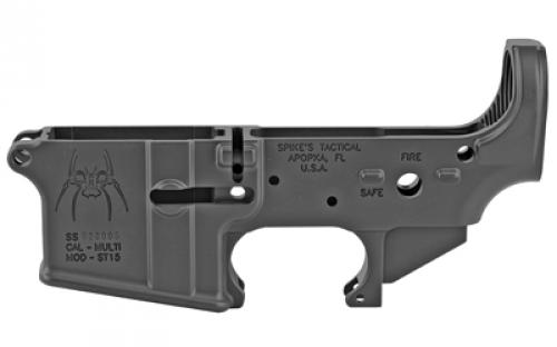 Spike's Tactical STLS145-BL Thin Blue Line, Stripped Lower, Semi-automatic, 223 Rem/556NATO, Black Finish, Color Filled STLS145-BL