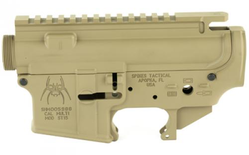 Spike's Tactical Upper/Lower Receiver Set, Semi-automatic, 223 Rem/556NATO, Flat Dark Earth Finish, Mil-spec STS1512