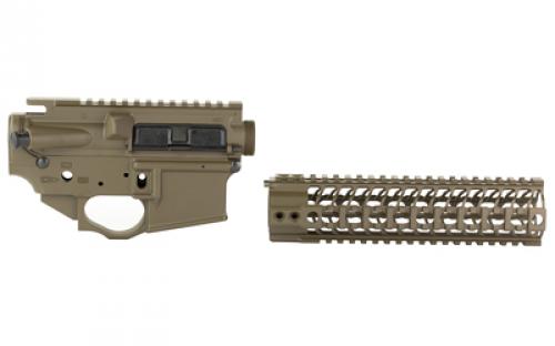 Spike's Tactical Punisher Lower/Upper Receiver Set, Semi-automatic, 223 Remington/556NATO, Cerakote Finish, Patriot Brown, Includes 9" SAR3 Rail STS1615-PB9S