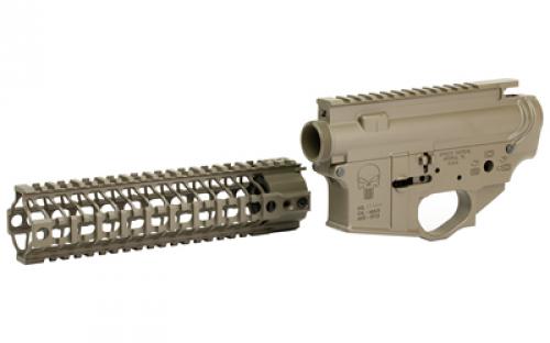 Spike's Tactical Punisher Lower/Upper Receiver Set, Semi-automatic, 223 Remington/556NATO, Cerakote Finish, Patriot Brown, Includes 9" SAR3 Rail STS1615-PB9S