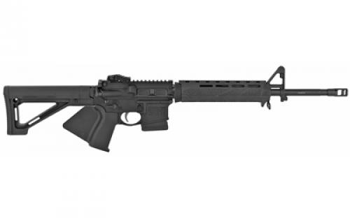 Springfield SAINT 5.56, Semi-automatic, AR, 223 Remington/556NATO, 16" Barrel, 1:8 Twist, Muzzle Brake Included, Black, Magpul Fixed Stock, Strike Industries Featureless Grip, 1 Mag, 10Rd, Mid-Length Gas System, 6lbs 10oz, Flip Up Rear ST916556BMACA-S