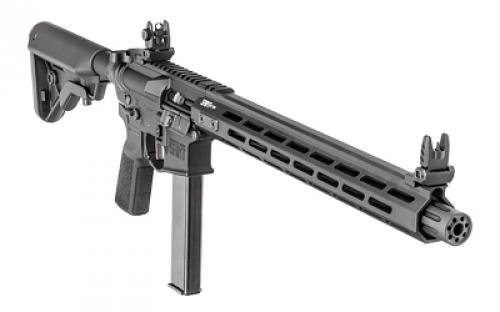 Springfield SAINT Victor 9MM Carbine, Semi-Automatic Rifle, 9MM, 16" CMV Melonite Barrel, 1:10 Twist, SA 9MM Forward Blast Diverter, Anodized Finish, Black, B5 Systems Trigger Guard, B5 Systems Bravo Stock, B5 Systems Type 23 P-Grip, Aluminum Free Floating M-LOK Handguard, Nickel Boron Coated Trigger, Low Profile Flip Up Sights, 32 Rounds, 1 Colt Pattern Magazine STV91609B