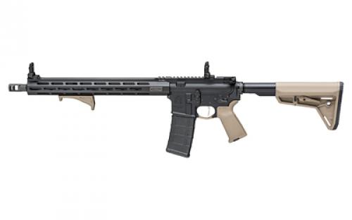 Springfield SAINT Victor, Semi-automatic, AR, 223 Remington/556NATO, 16 Barrel, 1:8 Twist, Mid-Length Gas System, Anodized Finish, Black, Flat Dark Earth Magpul Furniture, 15 M-LOK Free Float Handguard, Flip UpFront and Rear Sights, 30 Rounds, 1 Magazine STV916556FP