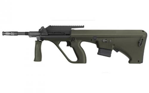 Steyr Arms AUG A3 M1 NATO, Semi-Automatic Rifle, Bullpup, 223 Remington/556NATO, 20 Barrel, Matte Finish, Green, Right Hand, 1 Magazine, 10 Rounds, California Compliant Fin Grip, No Vertical Fore Grip AUGM1GRNNATOLCA