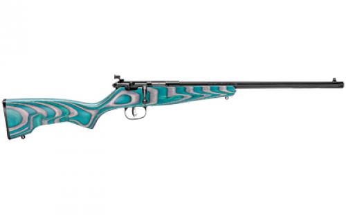 Savage Rascal Minimalist, Bolt Action, 22LR, 16.125" Barrel, Teal and Gray Laminate Stock, AccuTrigger, Adjustable Peep Sights, Single Shot, Right Hand 13802