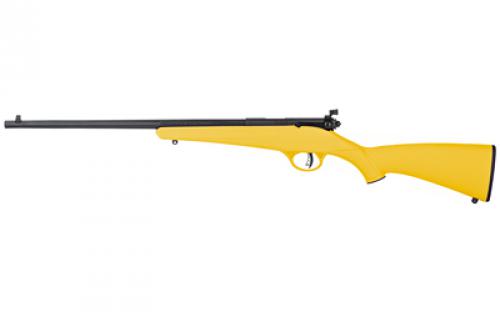 Savage Rascal, Single Shot, Bolt Action, 22LR, 16.125 Barrel, Matte Finish, Black, Yellow Polymer Stock, AccuTrigger, Adjustable Sights, Right Hand 13805